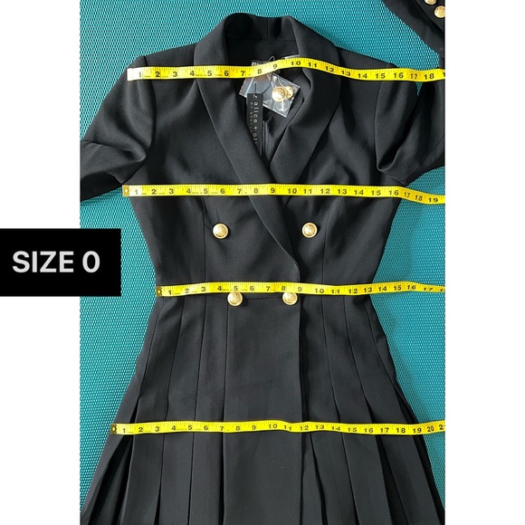 Alice + Olivia Kyrie Black Tuxedo Mini Dress - Picture 6 of 16